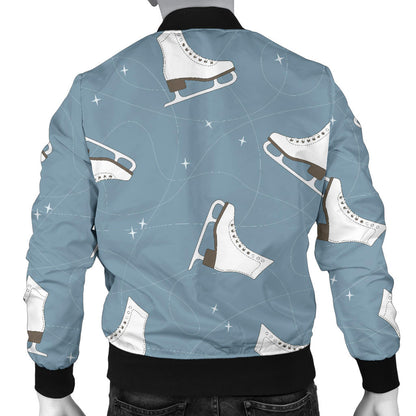 Ice Skate Pattern Print Design 02 Men Bomber Jacket