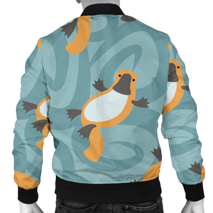Platypus Pattern Print Design A01 Men Bomber Jacket