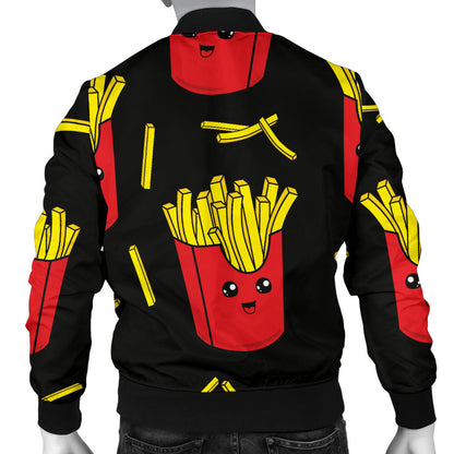 French Fried Pattern Print Design 03 Men Bomber Jacket