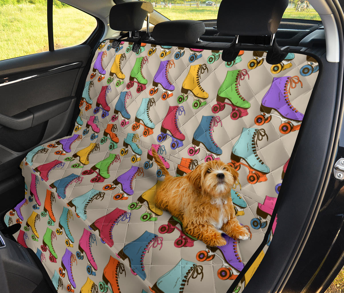 Roller skate Pattern Print Design A01 Rear Dog Car Seat Cover Hammock