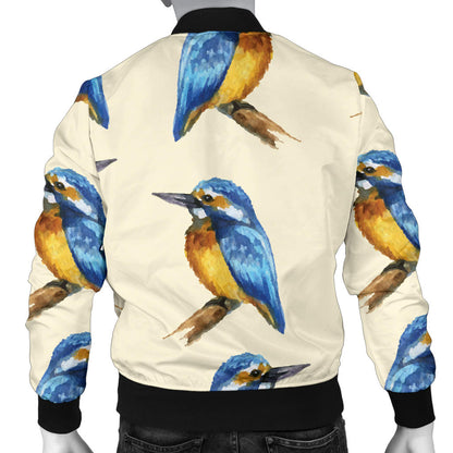 Kingfisher Pattern Print Design 01 Men Bomber Jacket
