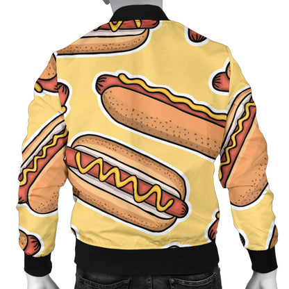 Hot Dog Pattern Print Design 01 Men Bomber Jacket