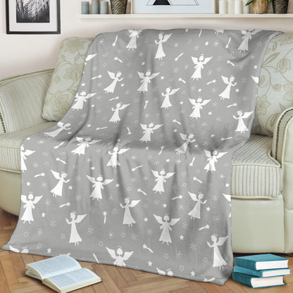 Angel Pattern Print Design 03 Premium Blanket