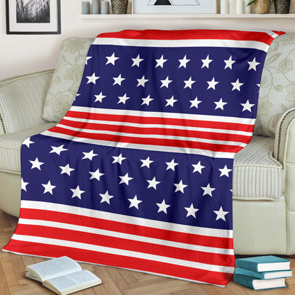 Patriotic Pattern Print Design A04 Premium Blanket