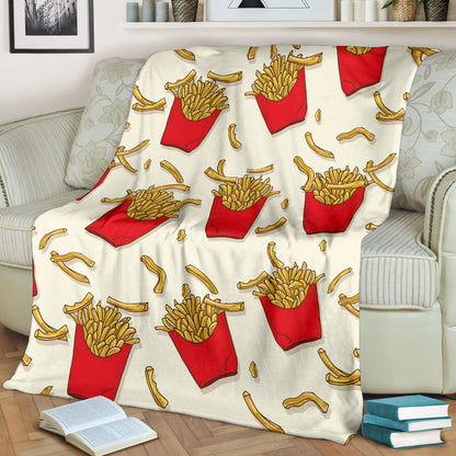 French Fried Pattern Print Design 01 Premium Blanket