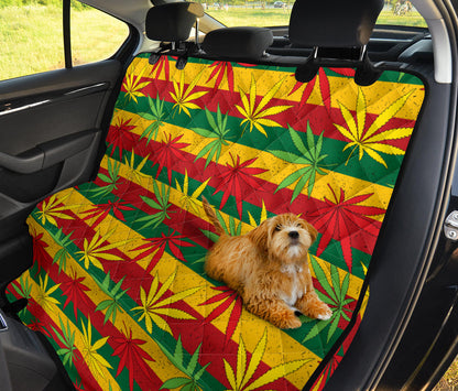 Rasta Pattern Print Design A03 Rear Dog Car Seat Cover Hammock