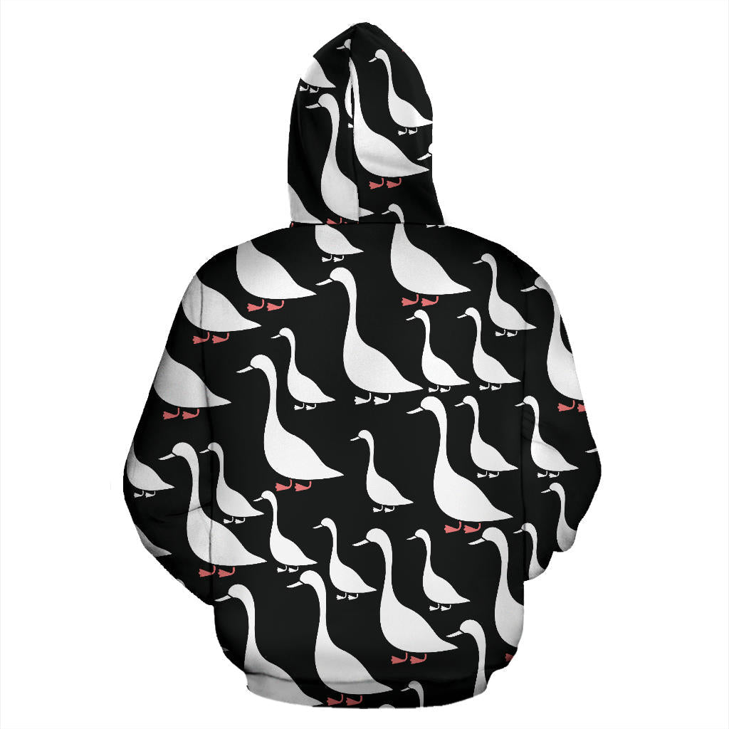 Goose Pattern Print Design 01 Pullover Hoodie