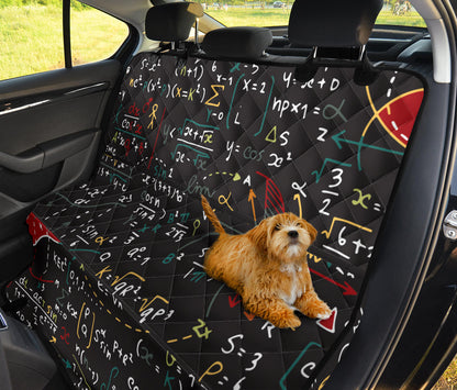 Math Pattern Print Design 04 Rear Dog Car Seat Cover Hammock