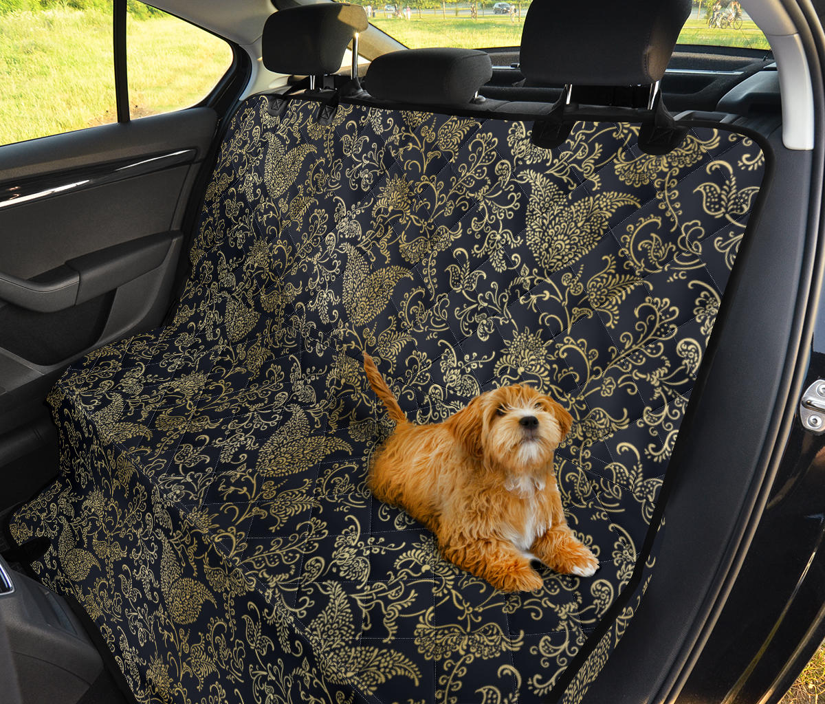 Brocade Pattern Print Design 04 Rear Dog Car Seat Cover Hammock