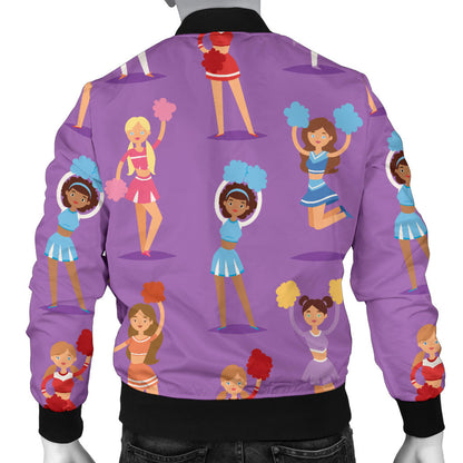 Cheerleader Pattern Print Design 02 Men Bomber Jacket