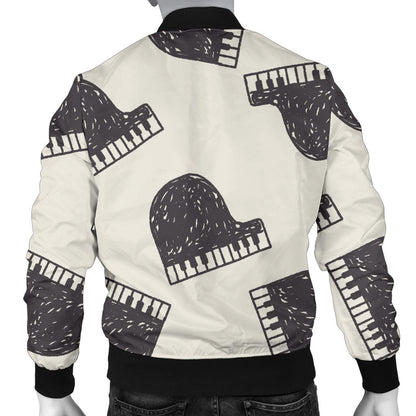 Piano Pattern Print Design 04 Men Bomber Jacket