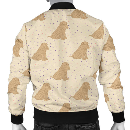 Chinese Shar Pei Pattern Print Design 01 Men Bomber Jacket