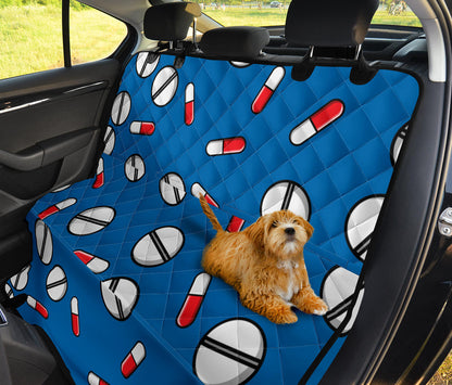 Pill Pattern Print Design A05 Rear Dog Car Seat Cover Hammock