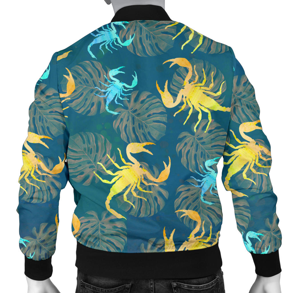 Scorpion Pattern Print Design 02 Men Bomber Jacket