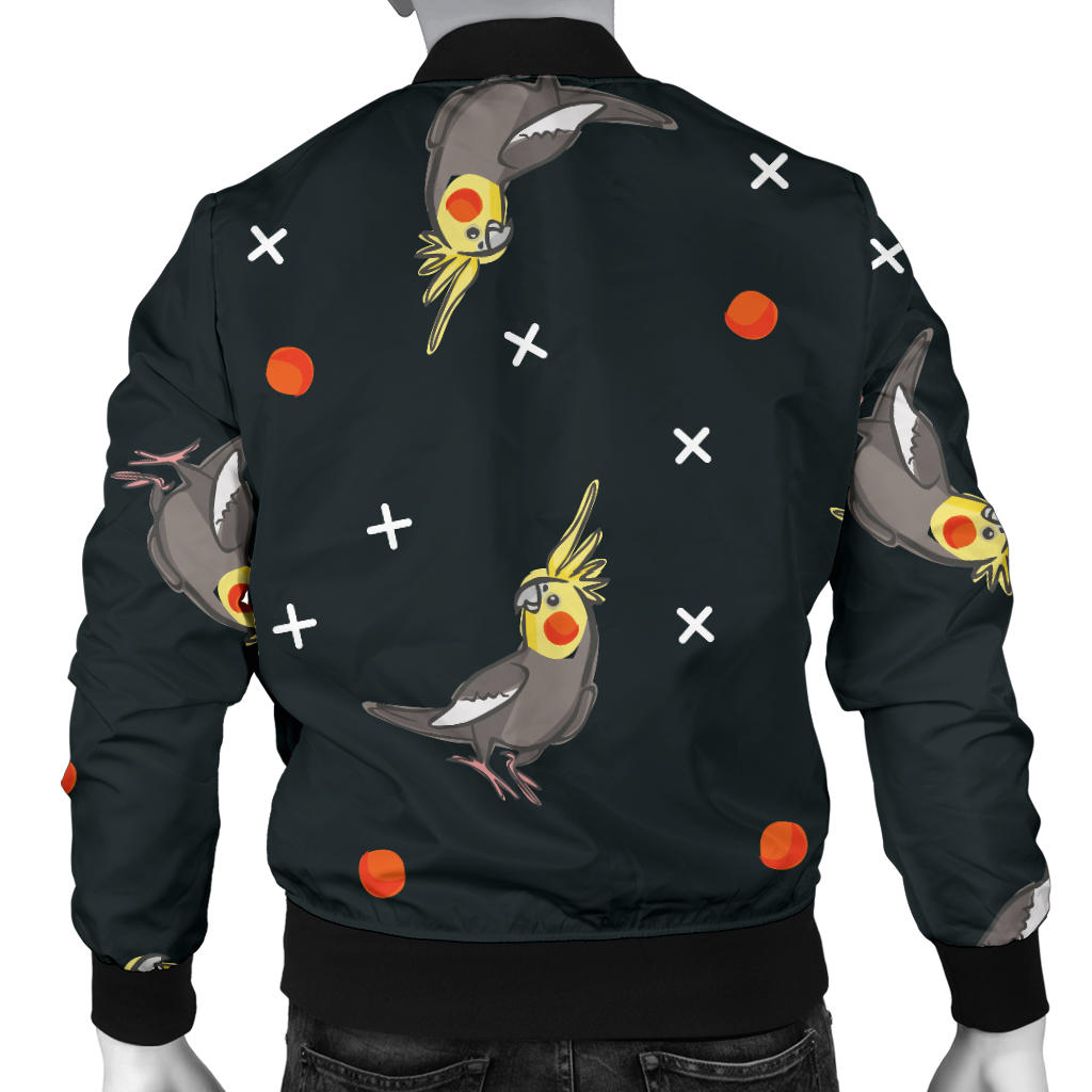 Cockatiel Pattern Print Design 02 Men Bomber Jacket