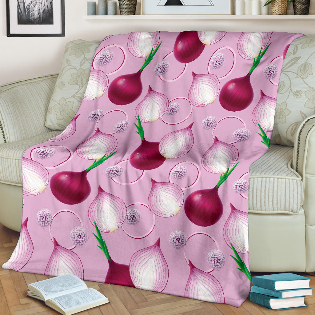 Onion Pattern Print Design A01 Premium Blanket