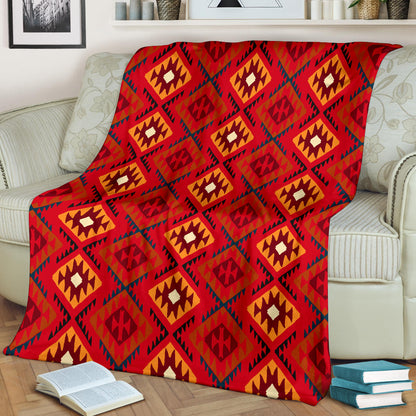 Aztec Pattern Print Design 06 Premium Blanket
