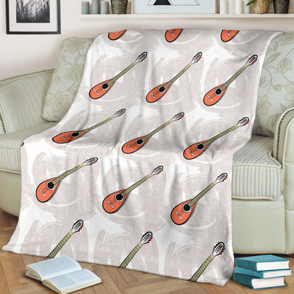Mandolin Pattern Print Design 03 Premium Blanket