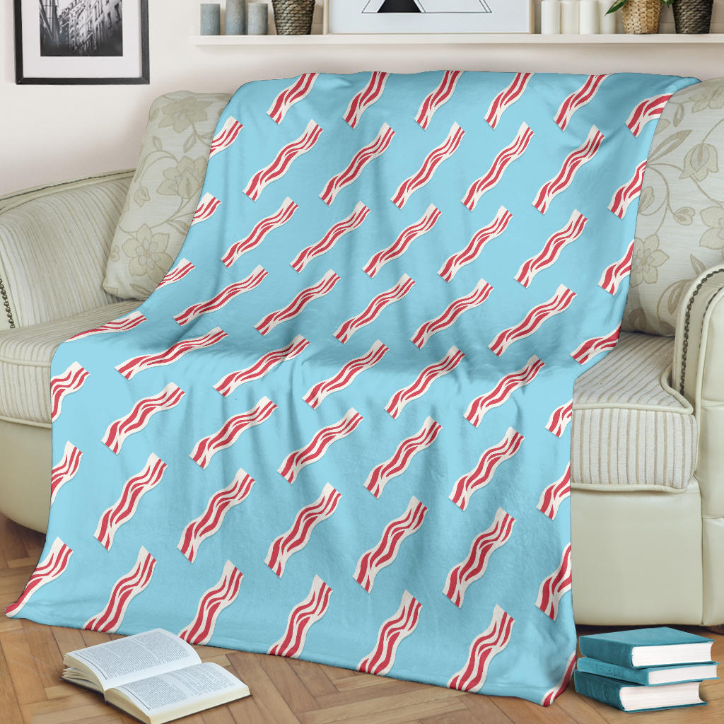 Bacon Pattern Print Design 03 Premium Blanket