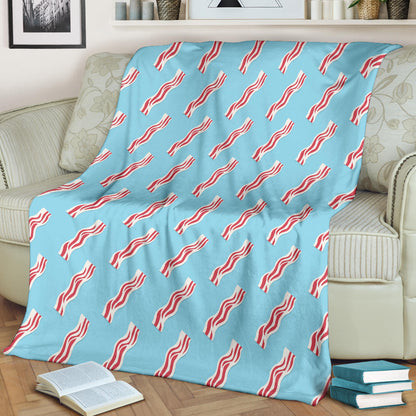 Bacon Pattern Print Design 03 Premium Blanket