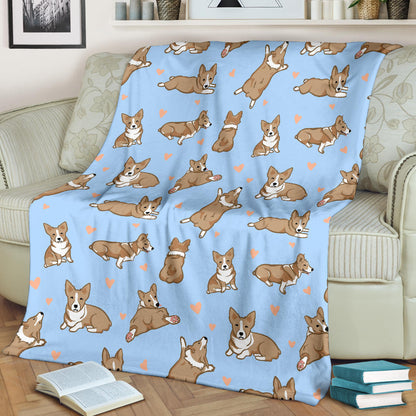 Pembroke Welsh Corgis Pattern Print Design A05 Premium Blanket