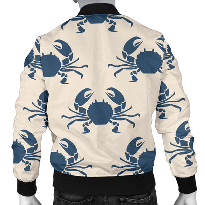 Crab Pattern Print Design 02 Men Bomber Jacket