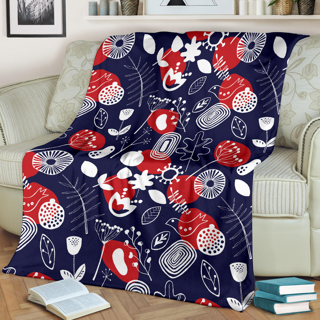 Nordic Pattern Print Design A02 Premium Blanket