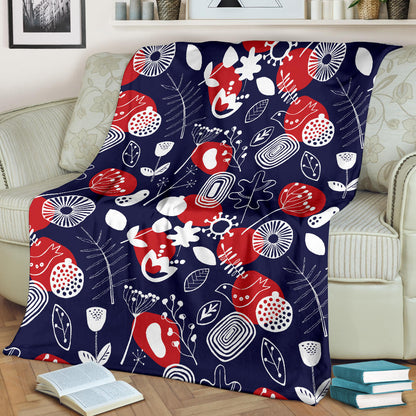 Nordic Pattern Print Design A02 Premium Blanket