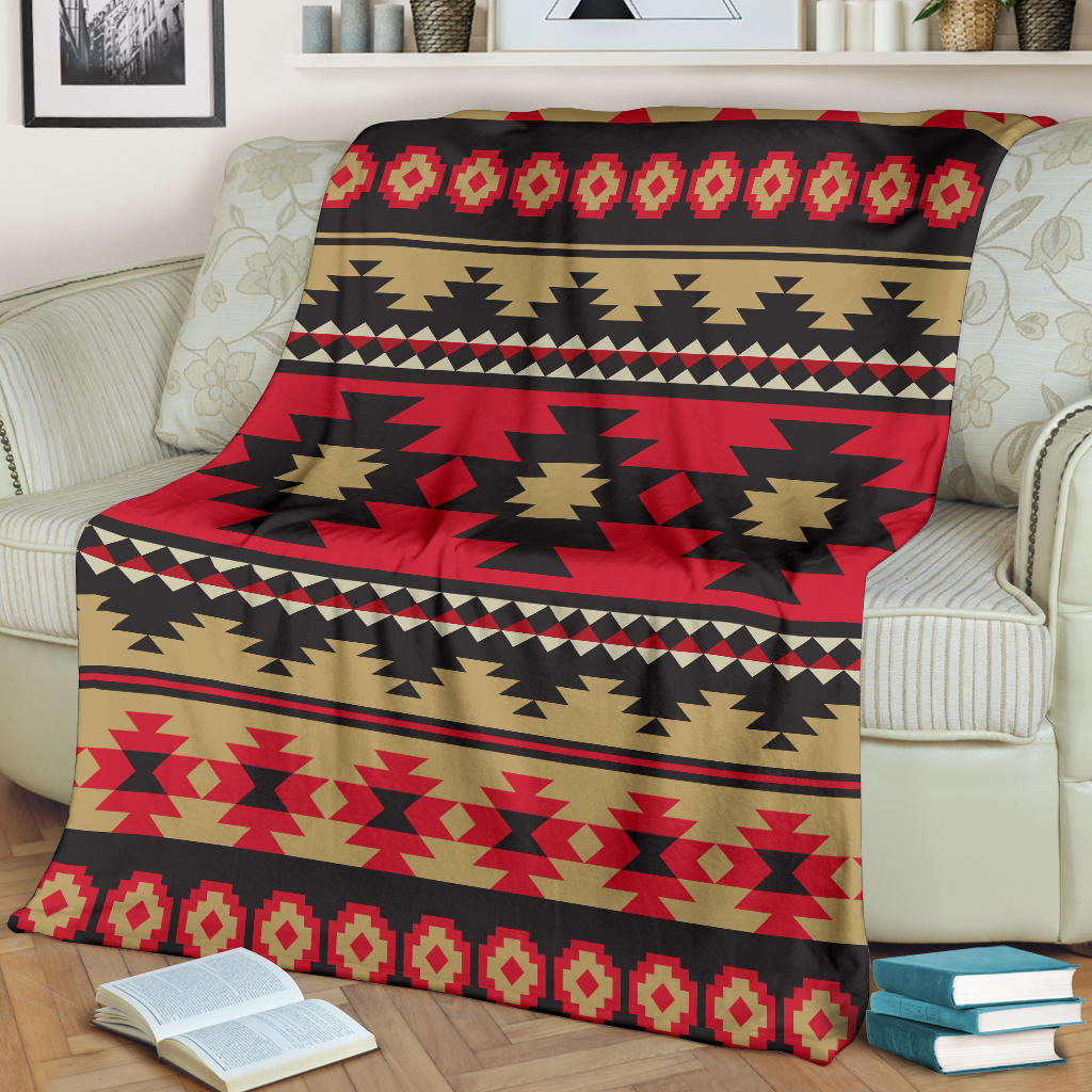 Navajo Pattern Print Design A04 Premium Blanket