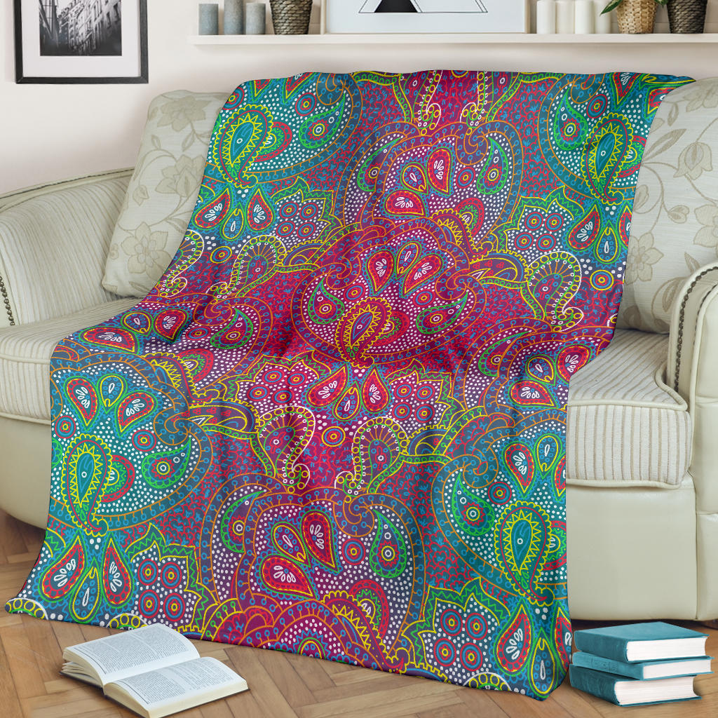 Boho Pattern Print Design 02 Premium Blanket