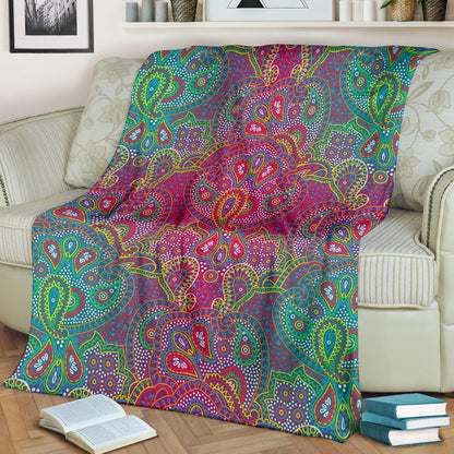 Boho Pattern Print Design 02 Premium Blanket