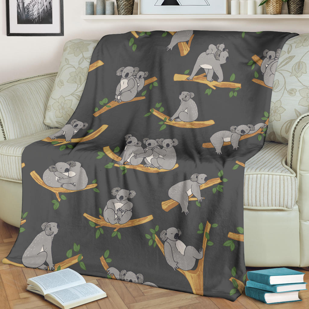 Koala Pattern Print Design 07 Premium Blanket