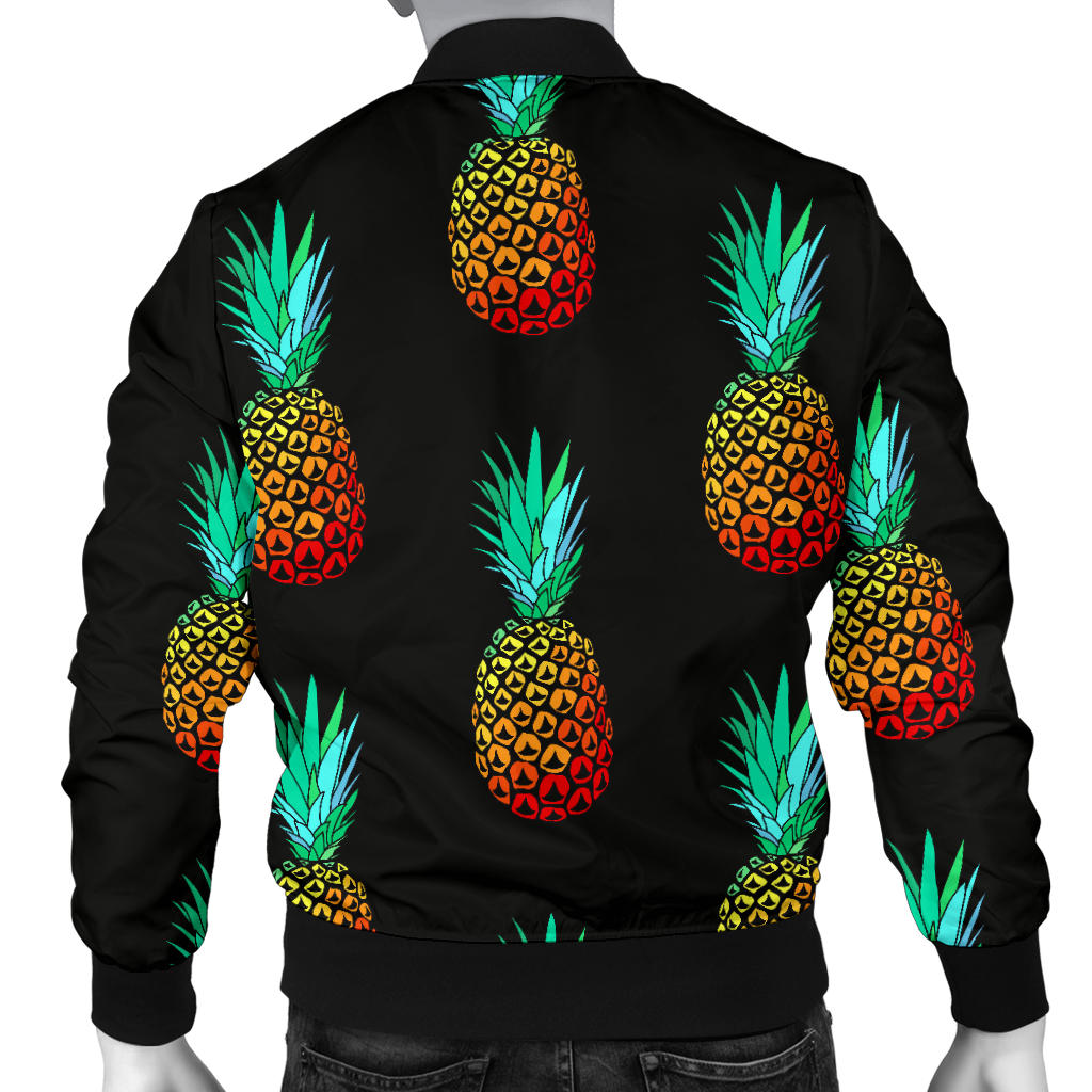 Pineapple Pattern Print Design A05 Men Bomber Jacket