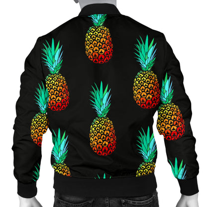 Pineapple Pattern Print Design A05 Men Bomber Jacket