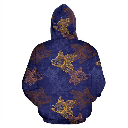 Goldfish Pattern Print Design 01 Pullover Hoodie