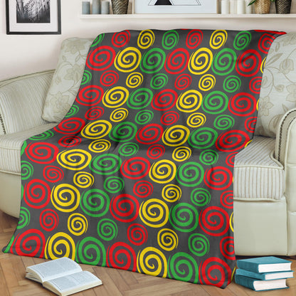 Rastafarian Pattern Print Design A05 Premium Blanket