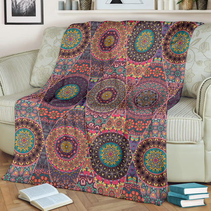 Bohemian Pattern Print Design 07 Premium Blanket