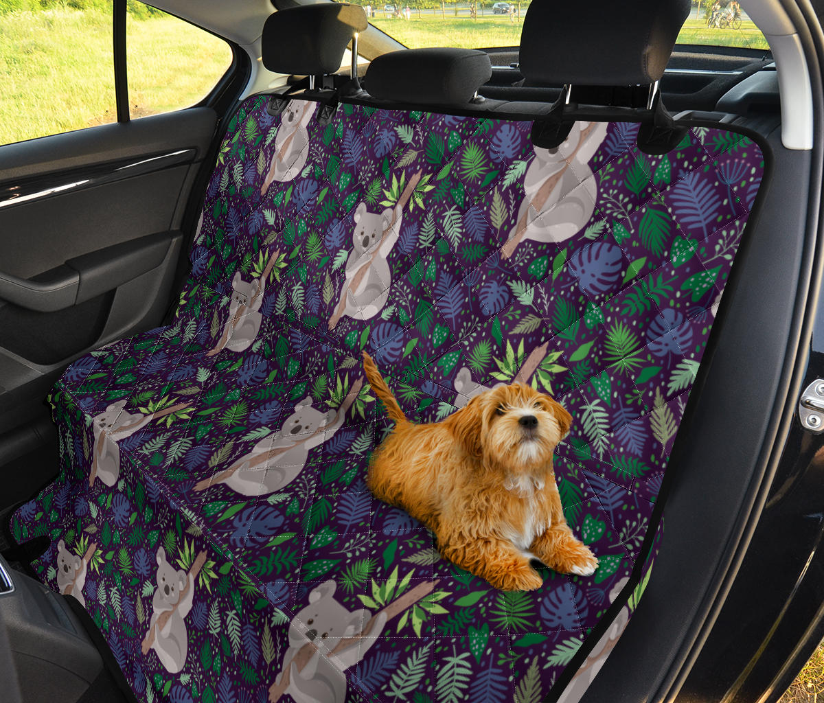 Koala Pattern Print Design 06 Rear Dog Car Seat Cover Hammock