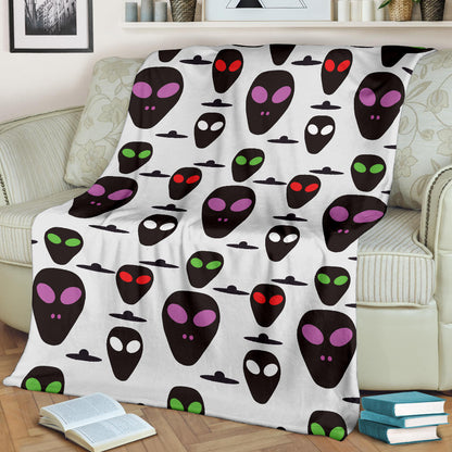 Alien Pattern Print Design 06 Premium Blanket