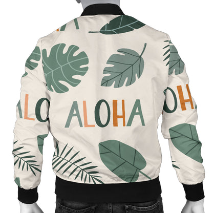 Aloha Hawaii Pattern Print Design 05 Men Bomber Jacket