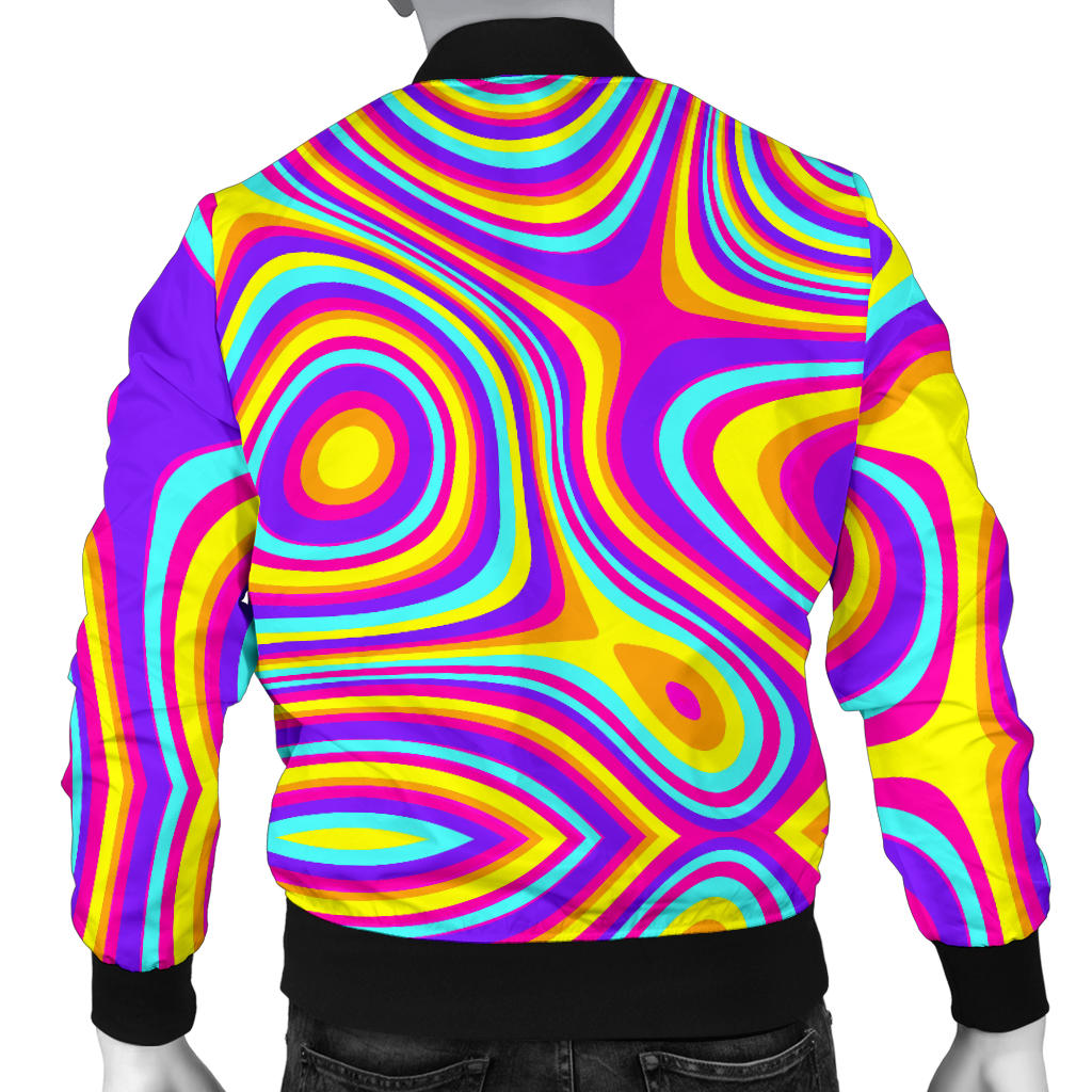 Liquid Pattern Print Design 06 Men Bomber Jacket