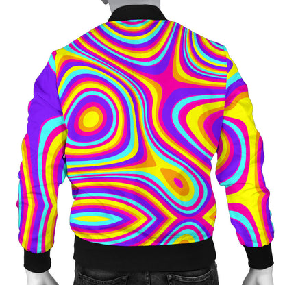 Liquid Pattern Print Design 06 Men Bomber Jacket