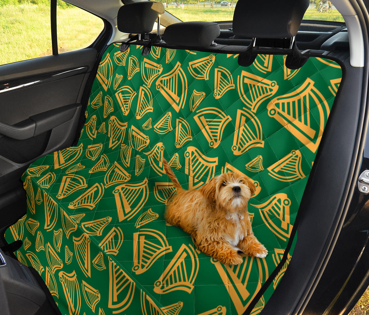 Harp Pattern Print Design 03 Rear Dog Car Seat Cover Hammock