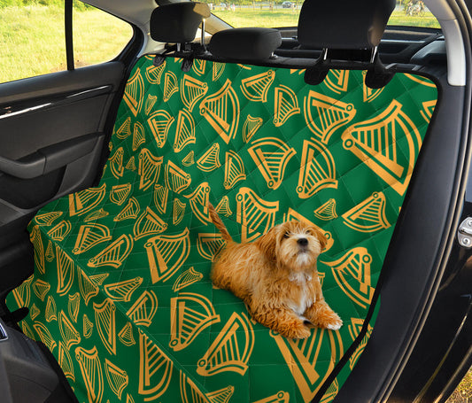 Harp Pattern Print Design 03 Rear Dog Car Seat Cover Hammock