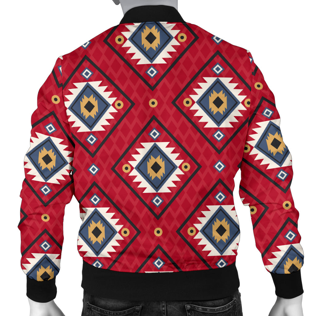Aztec Pattern Print Design 10 Men Bomber Jacket