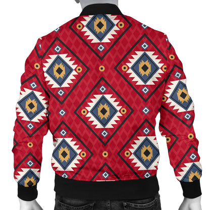 Aztec Pattern Print Design 10 Men Bomber Jacket