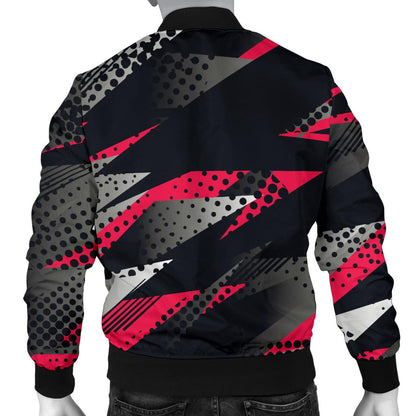 Racing Style Pattern Print Design A04 Men Bomber Jacket