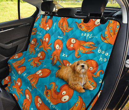 Octopus Pattern Print Design A02 Rear Dog Car Seat Cover Hammock