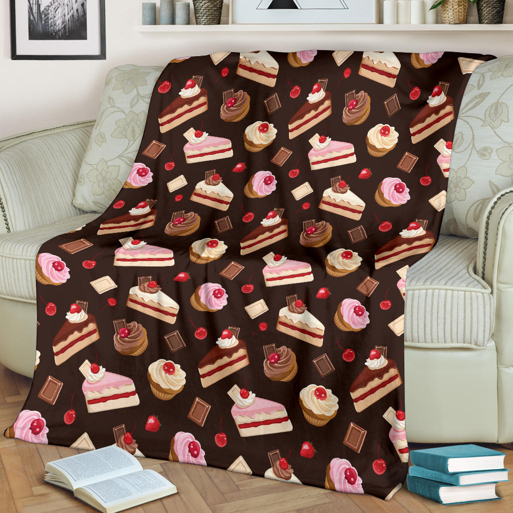 Cake Pattern Print Design 04 Premium Blanket