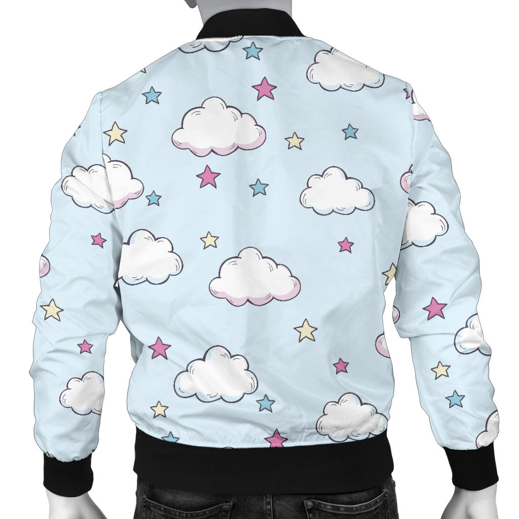 Cloud Pattern Print Design 01 Men Bomber Jacket